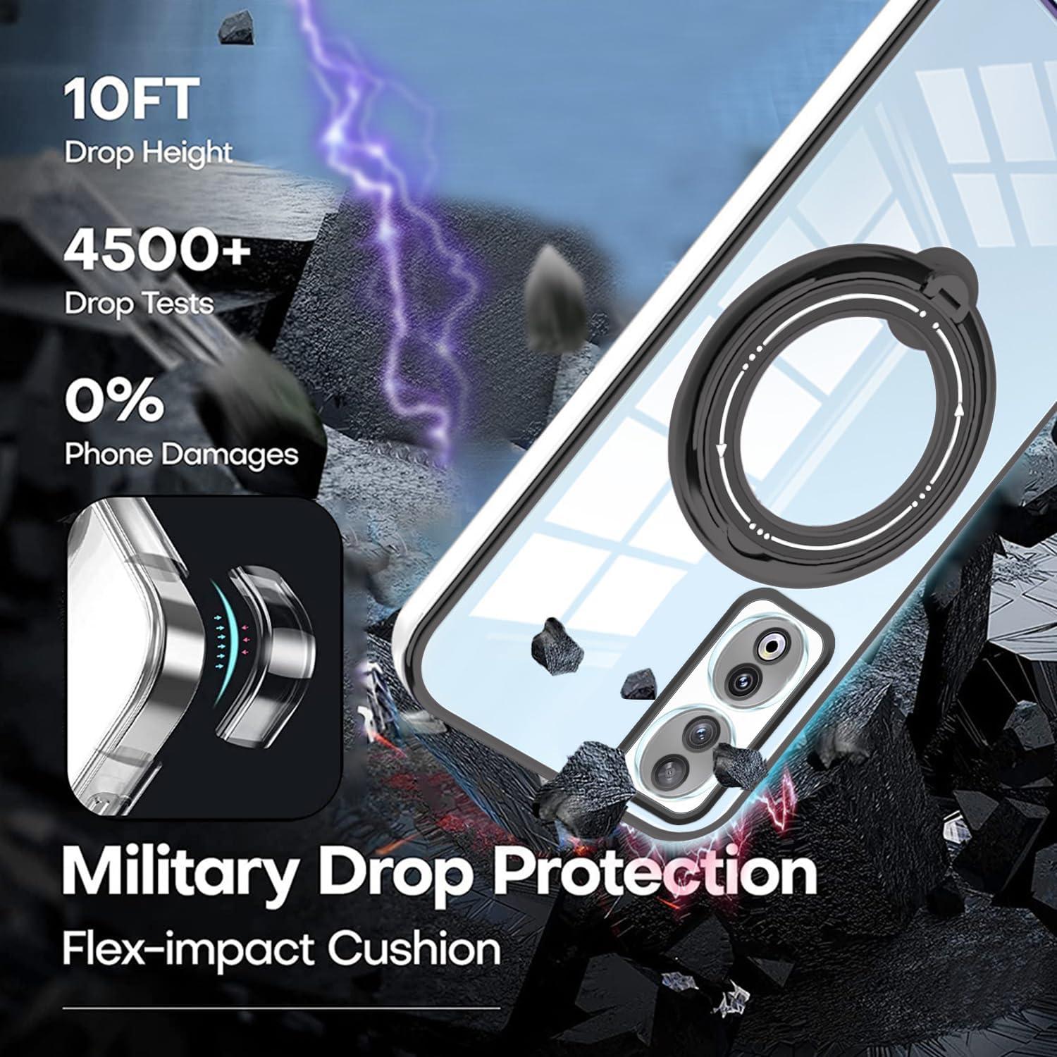 Funda Honor 90 Silicona Transparente con Soporte Magnético