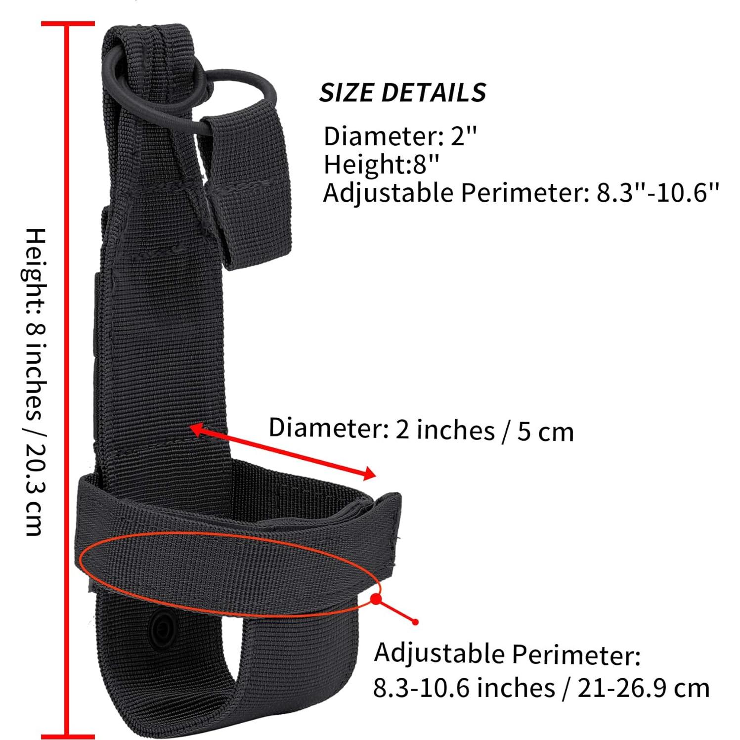 Soporte para Botella de Agua IronSeals 500ml Táctico Negro