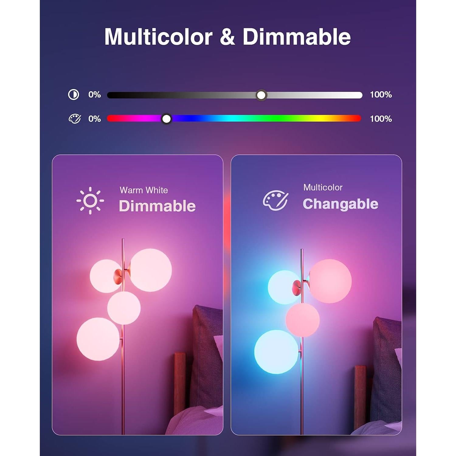 Bombilla Inteligente Beantech Wi-Fi RGB+W Paquete de 4