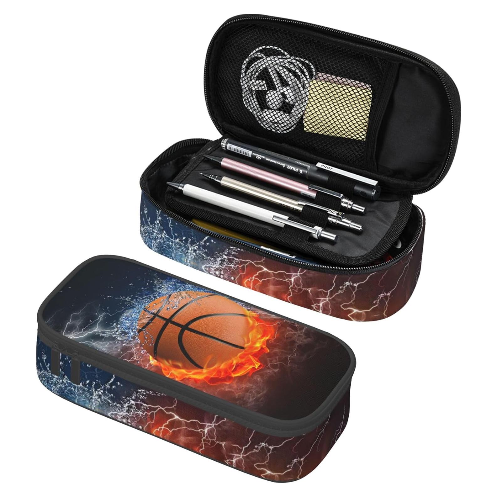 Estuche de Lápices Baloncesto PAUSEBOLL 21.1x9.9cm Negro