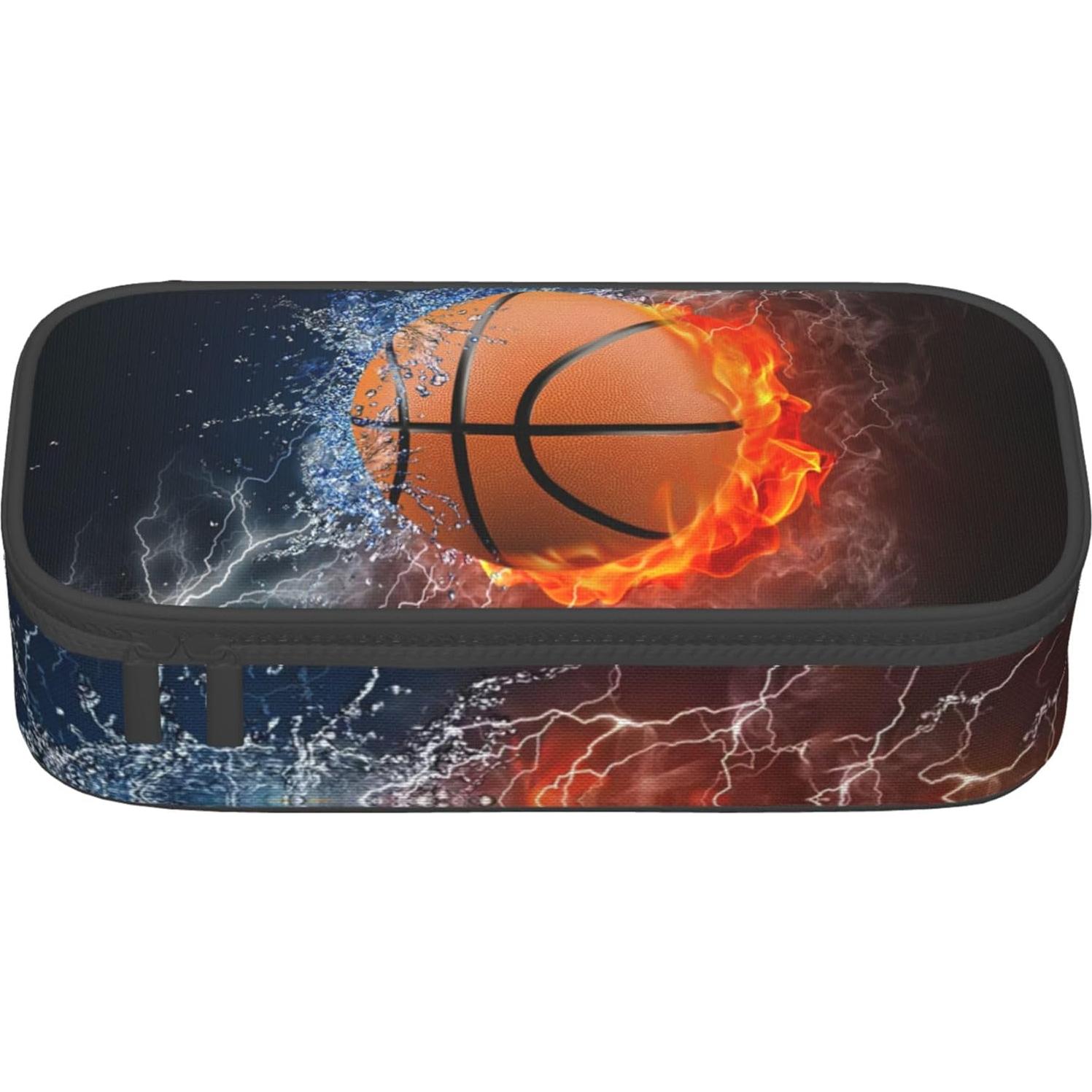 Estuche de Lápices Baloncesto PAUSEBOLL 21.1x9.9cm Negro