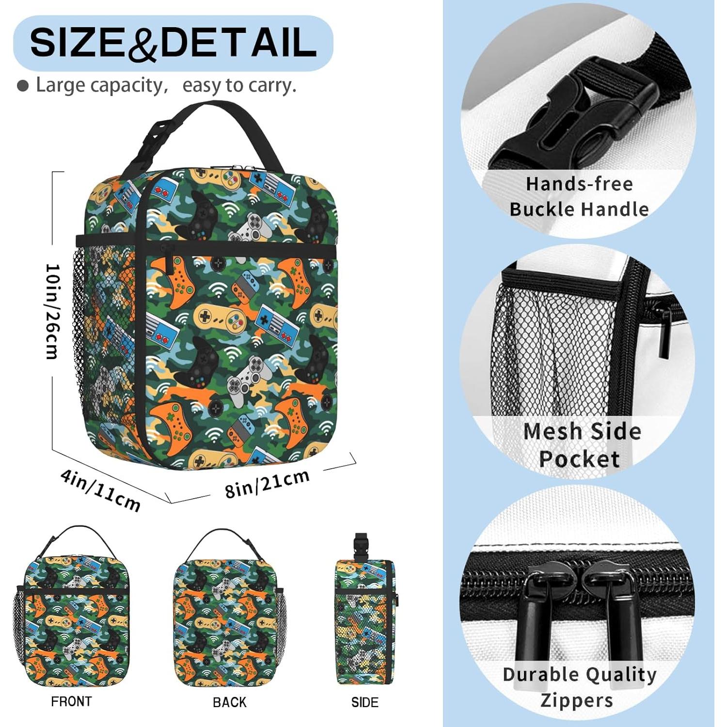 Bolsa de Almuerzo Táctica Mtsouya Aislada para Niños Gaming