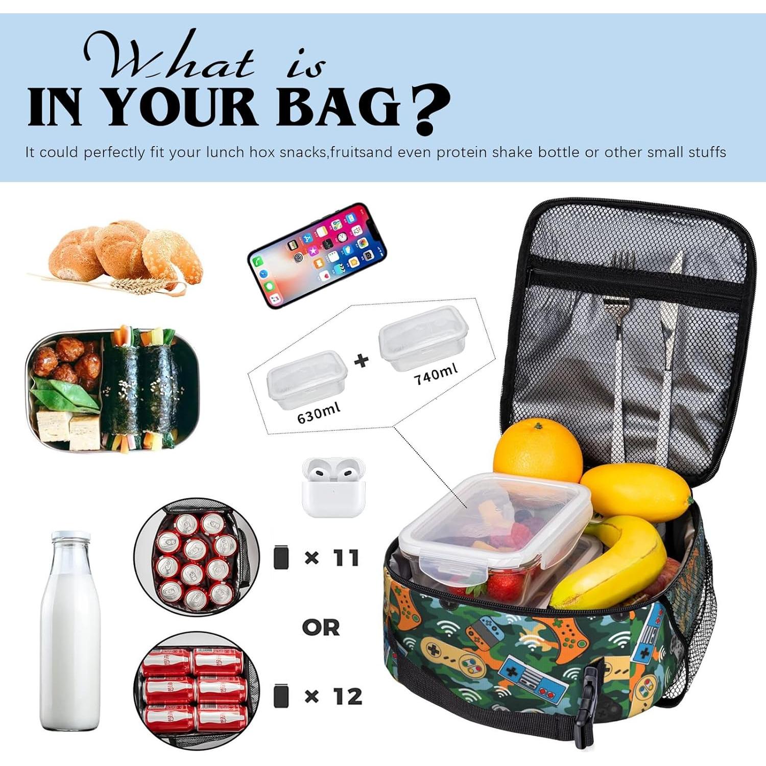 Bolsa de Almuerzo Táctica Mtsouya Aislada para Niños Gaming