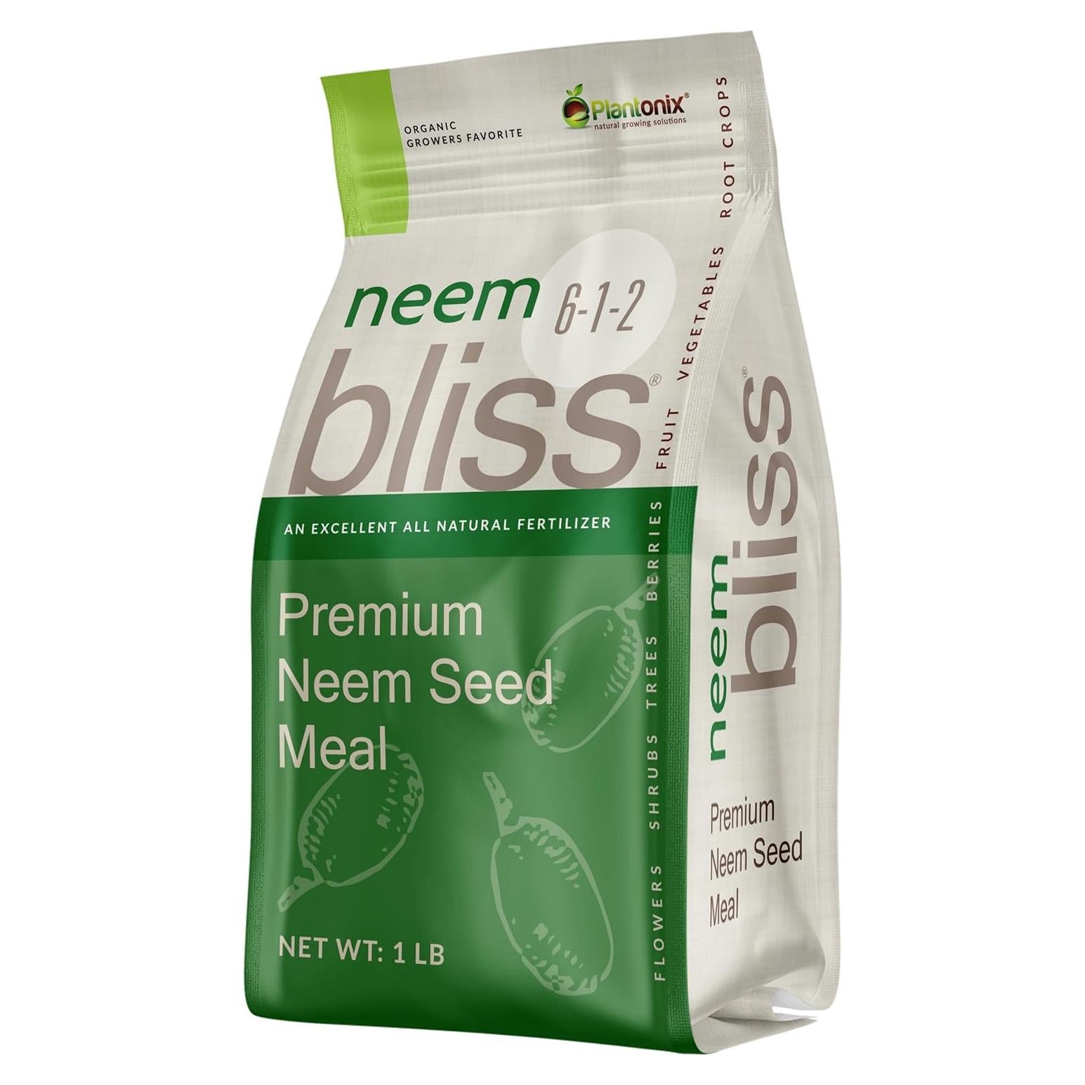 Harina de Semilla de Neem Plantonix 450g - Fertilizante Orgánico