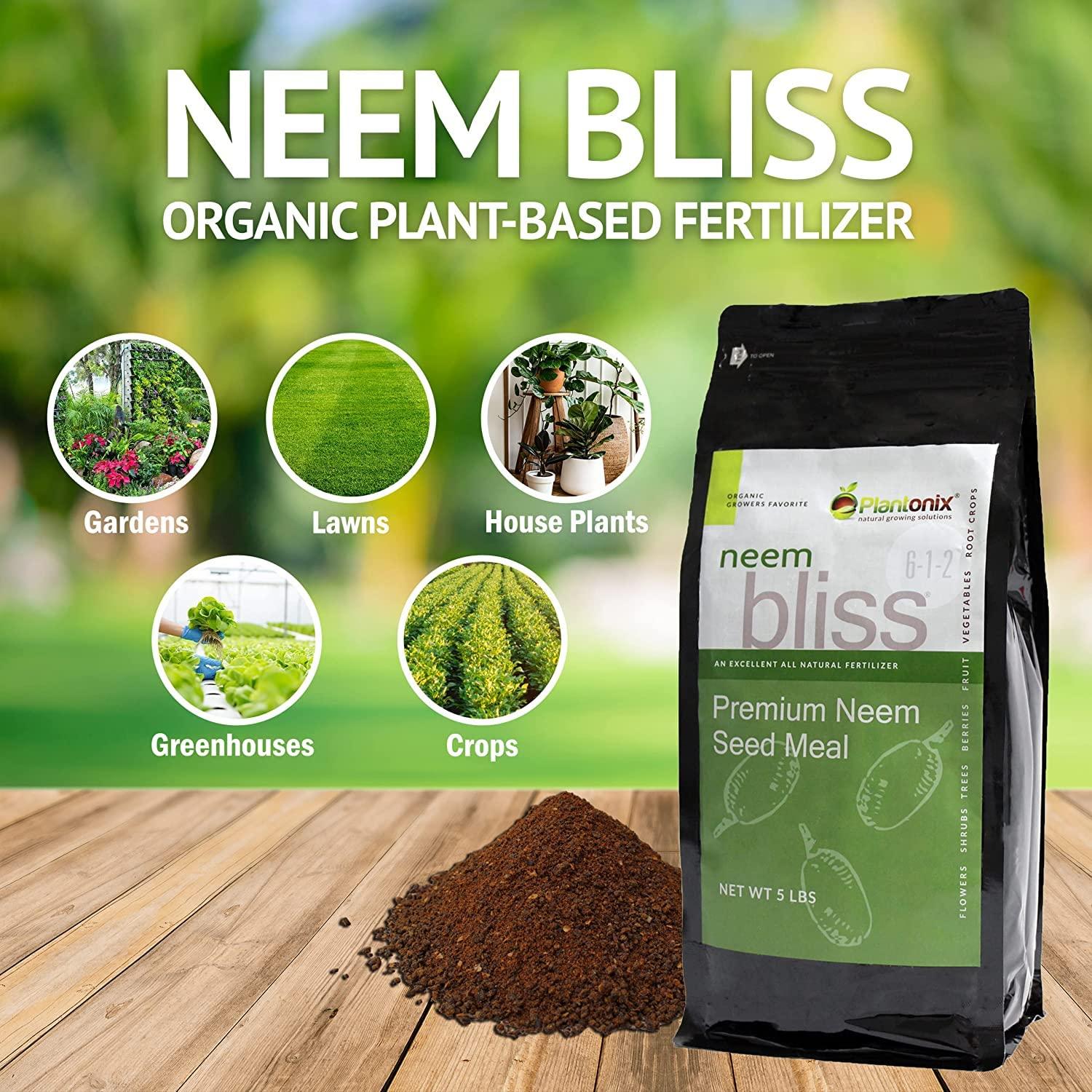 Harina de Semilla de Neem Plantonix 450g - Fertilizante Orgánico