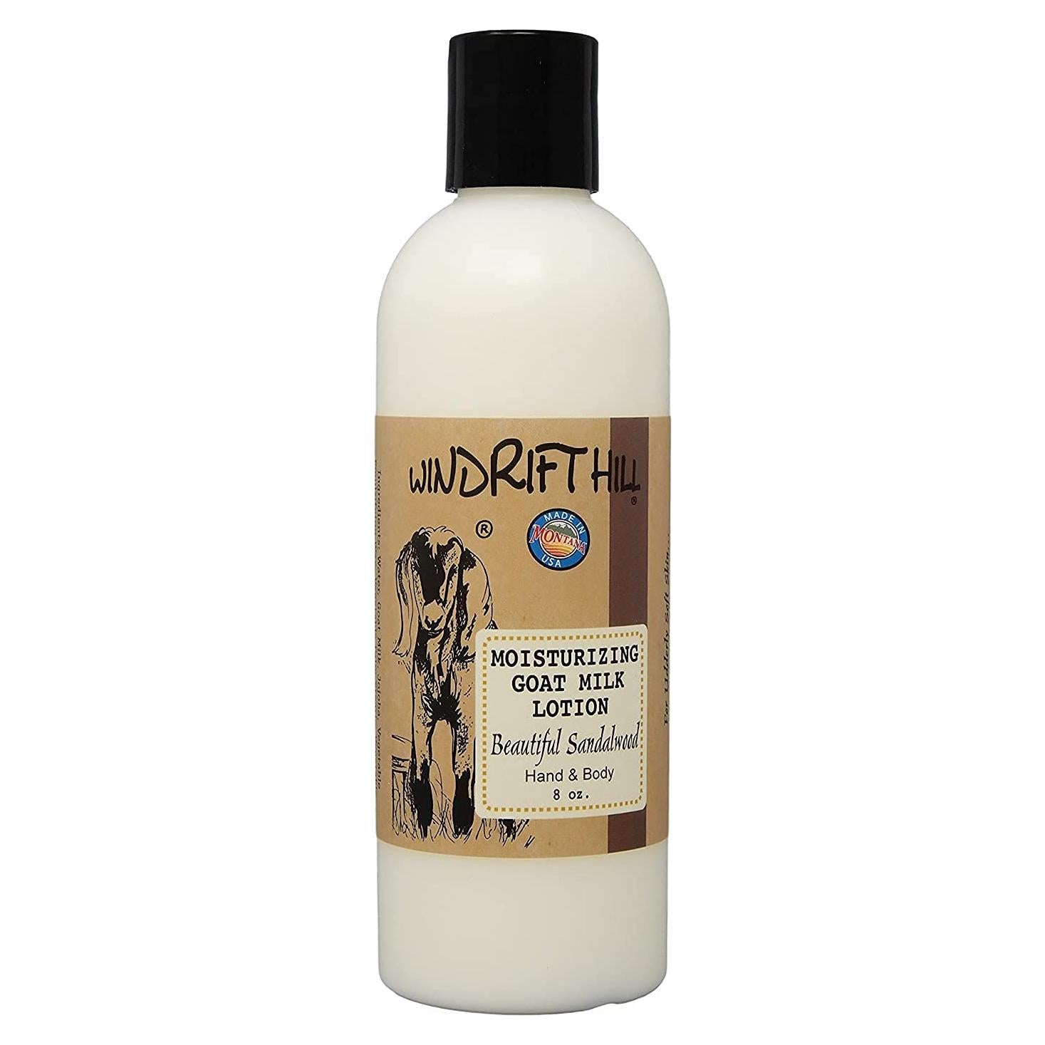 Loción Hidratante de Leche de Cabra Windrift Hill 226.8 ml Sándalo