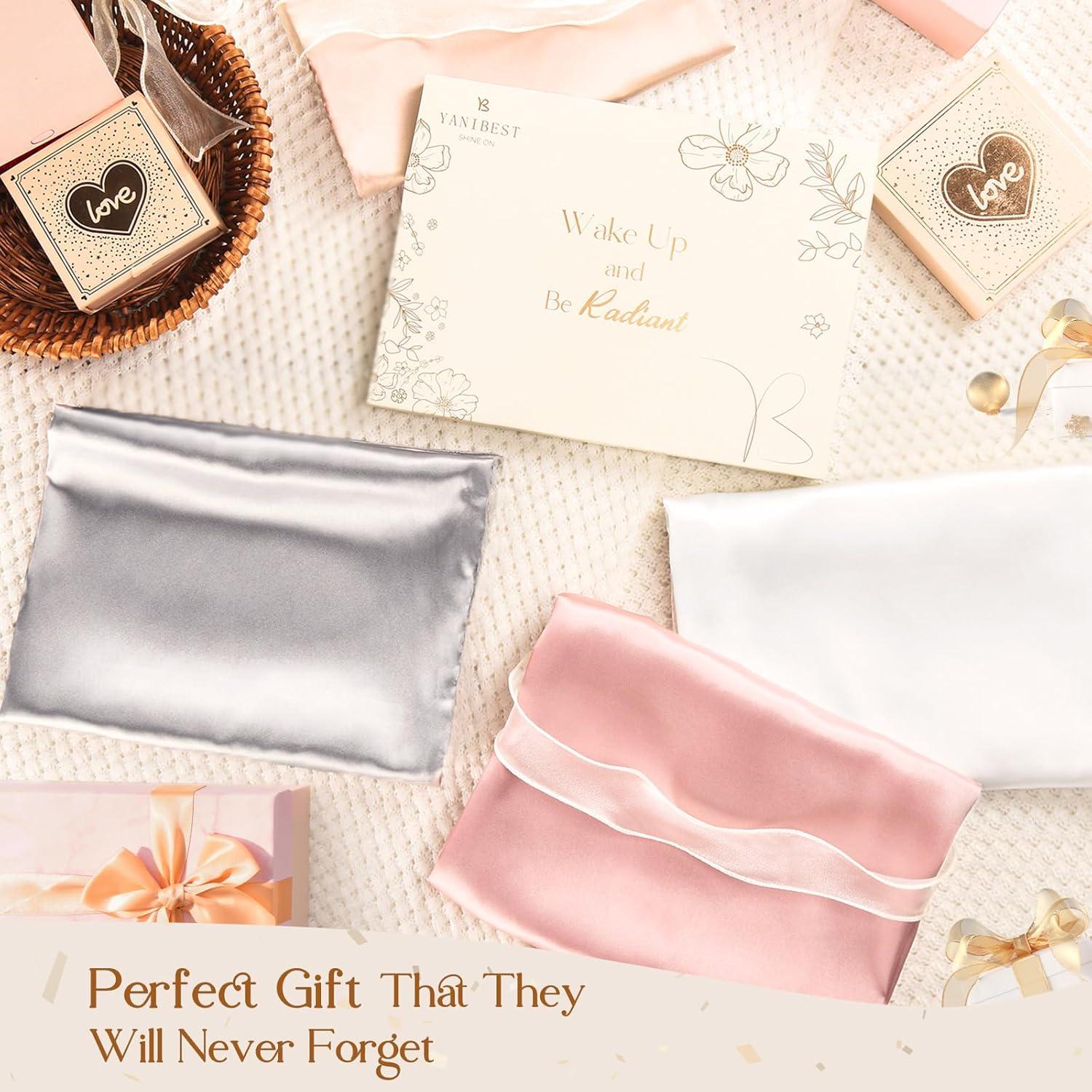 Juego de 2 Fundas de Almohada de Satén YANIBEST 50x66cm