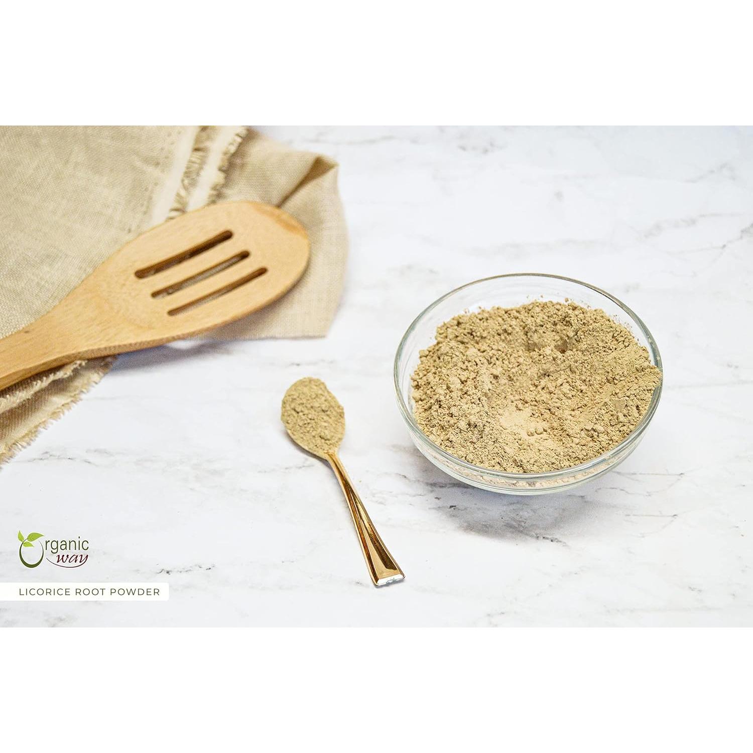 Polvo de raíz de regaliz orgánico 227g Organic Way - Certificado Kosher