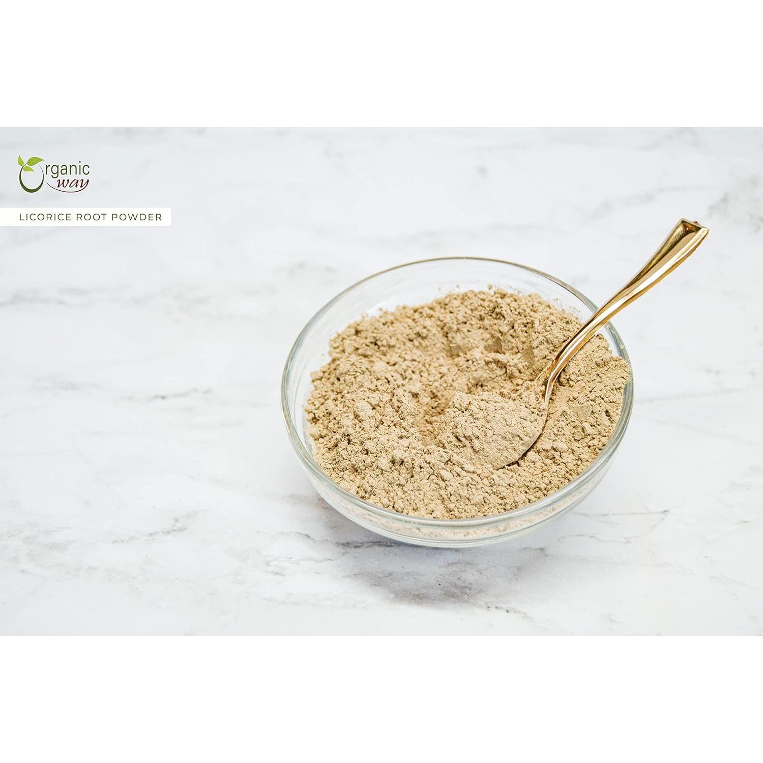 Polvo de raíz de regaliz orgánico 227g Organic Way - Certificado Kosher