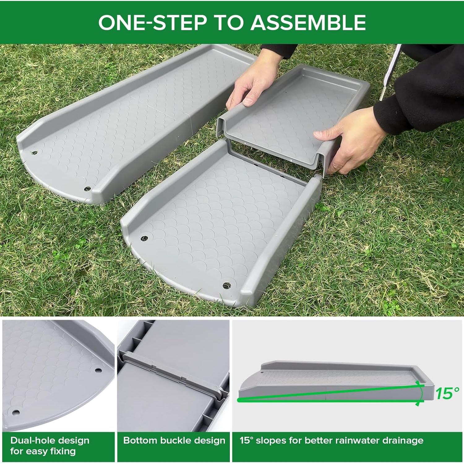 Bloques de Salpicadura Ogutter 61 cm para Bajantes (2 Paquete)