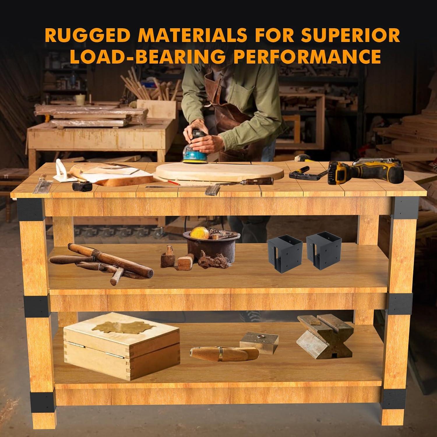 Kit de Soportes para Banco de Trabajo GOOCORREC 4 Pcs 3 Vías