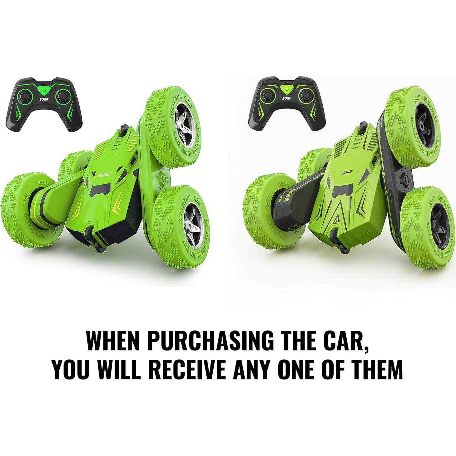 Coche Acrobático RC SGILE 4WD Verde 360° Rotación