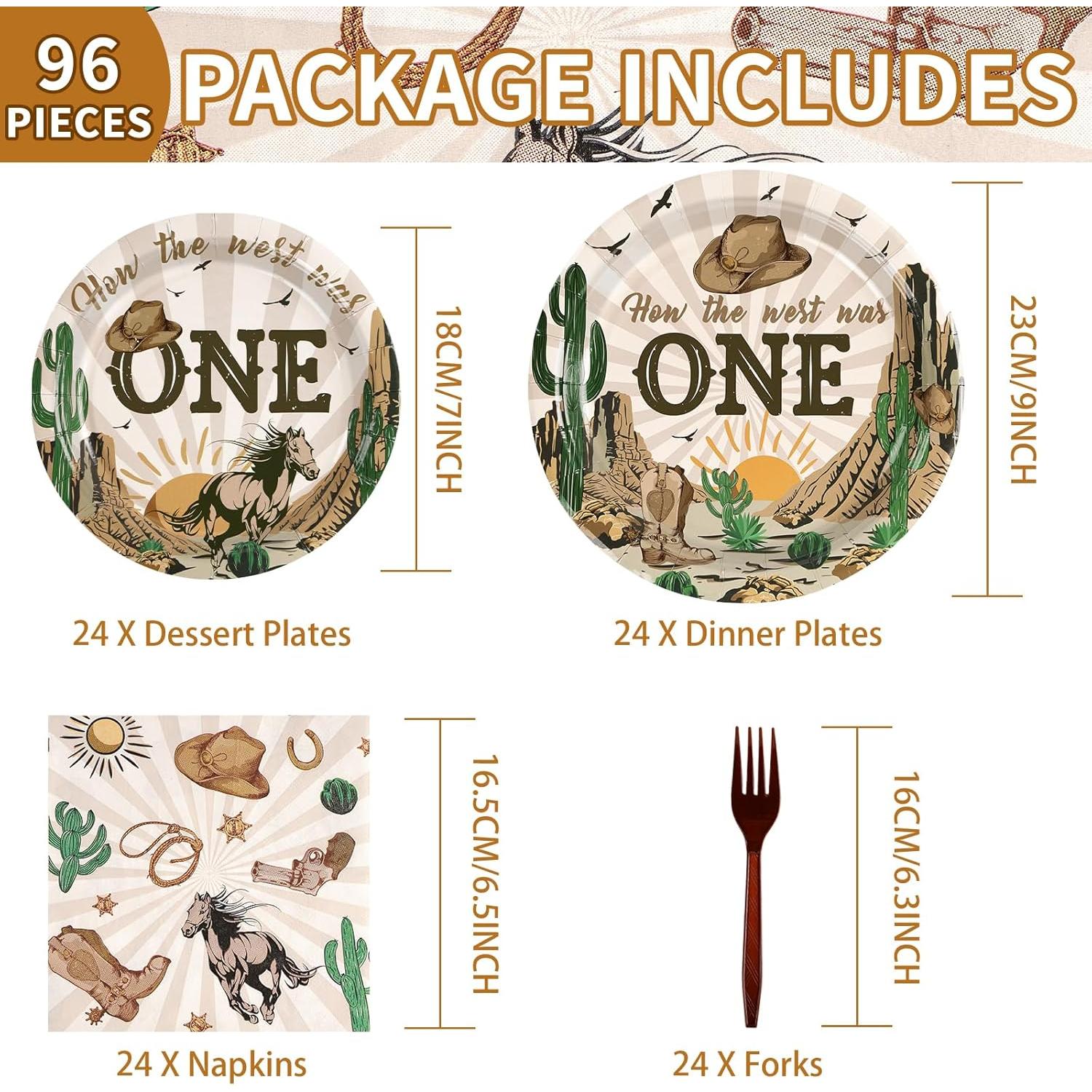 Set de Fiesta Vaquero del Oeste 96 Piezas - Grencian