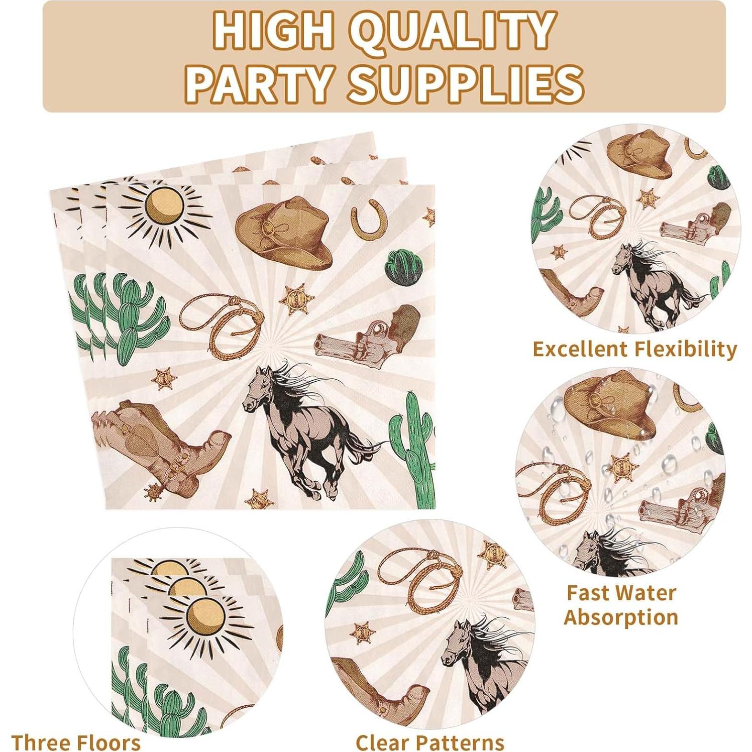 Set de Fiesta Vaquero del Oeste 96 Piezas - Grencian