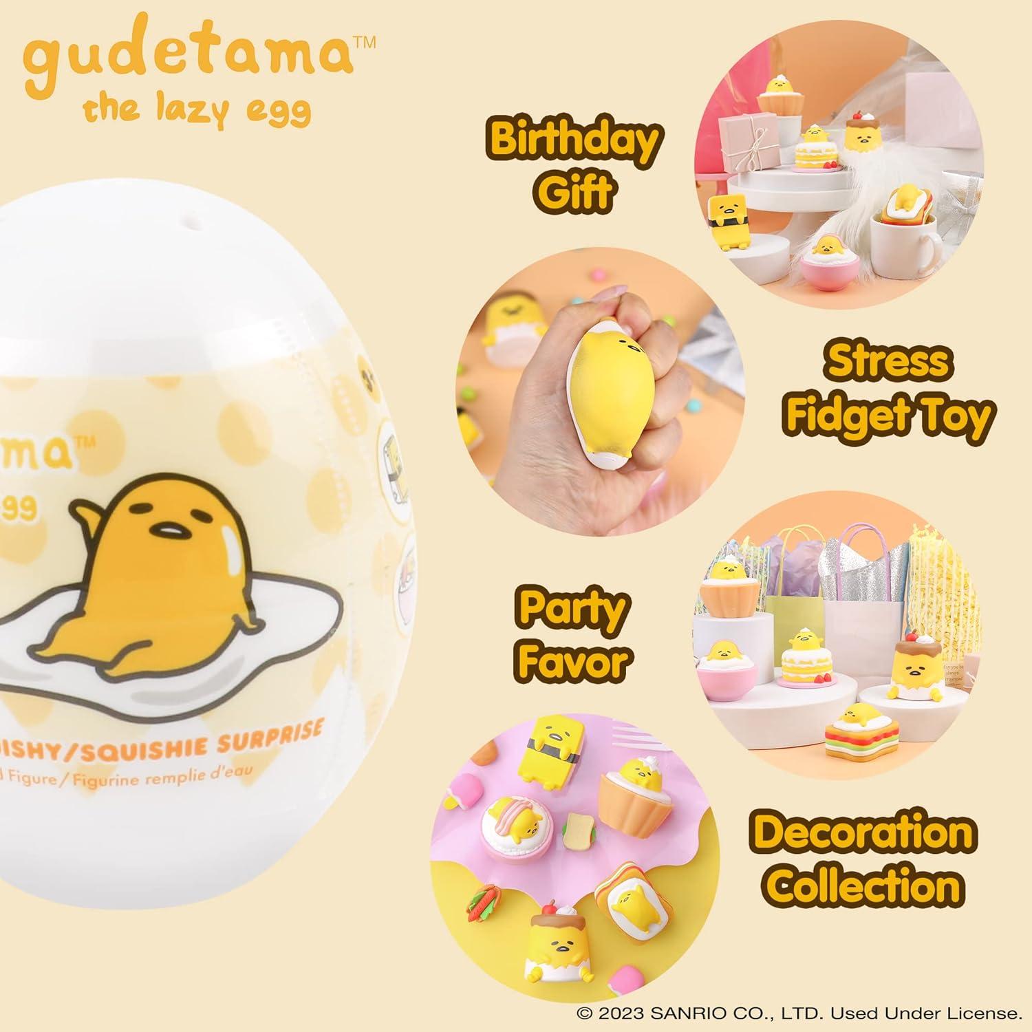 Squishy Hamee Gudetama Huevo Lleno de Agua 7.6cm - 1 Pc.
