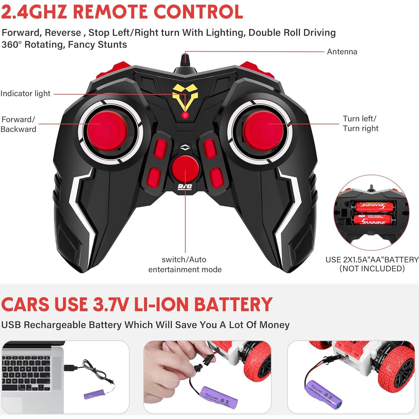 Coche RC Rcabcar HS007-3B Acrobacias Todo Terreno 4WD