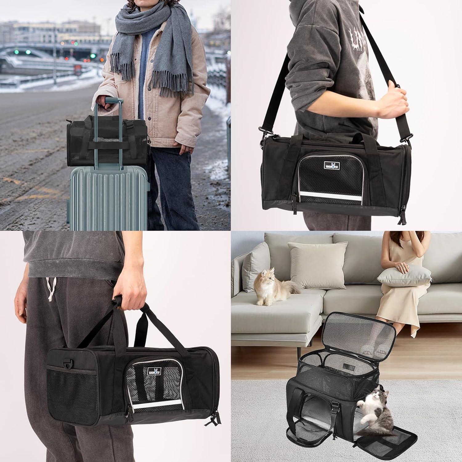 Transportín para Perros y Gatos Wakytu Pequeño Expandible