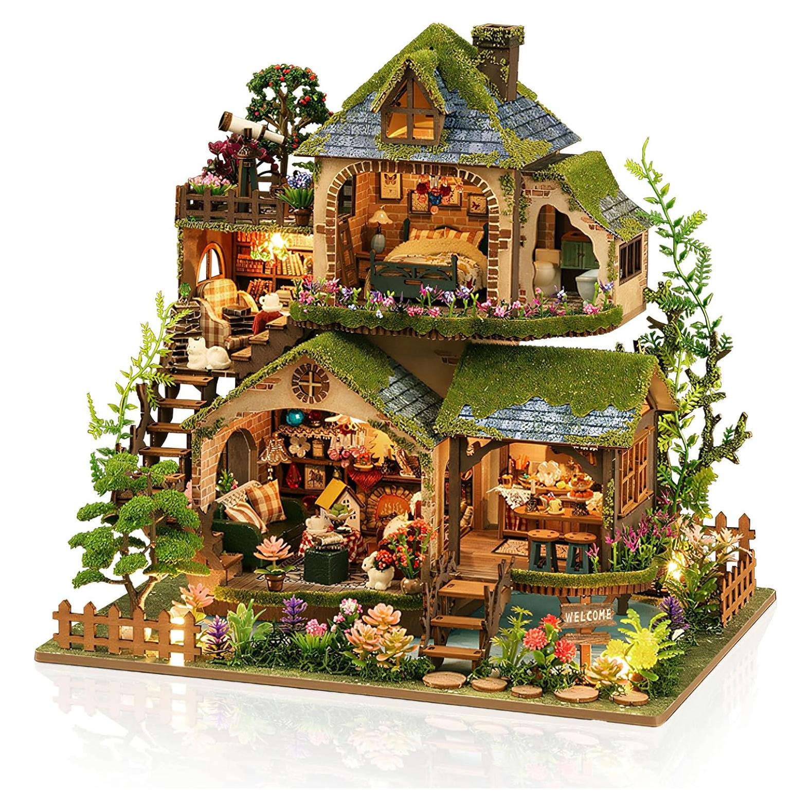 Kit de Casa en Miniatura DIY ANTREATU Aventura en el Bosque