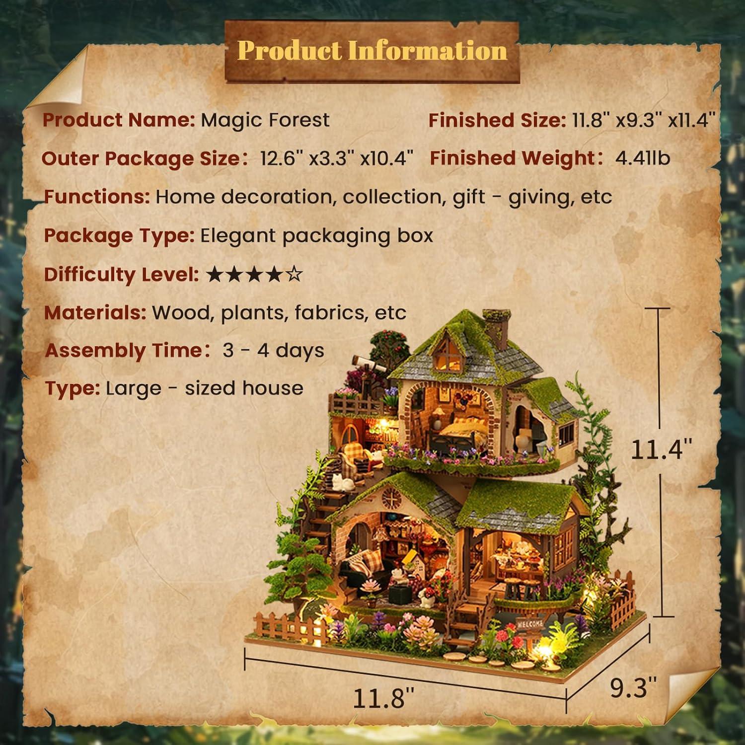 Kit de Casa en Miniatura DIY ANTREATU Aventura en el Bosque