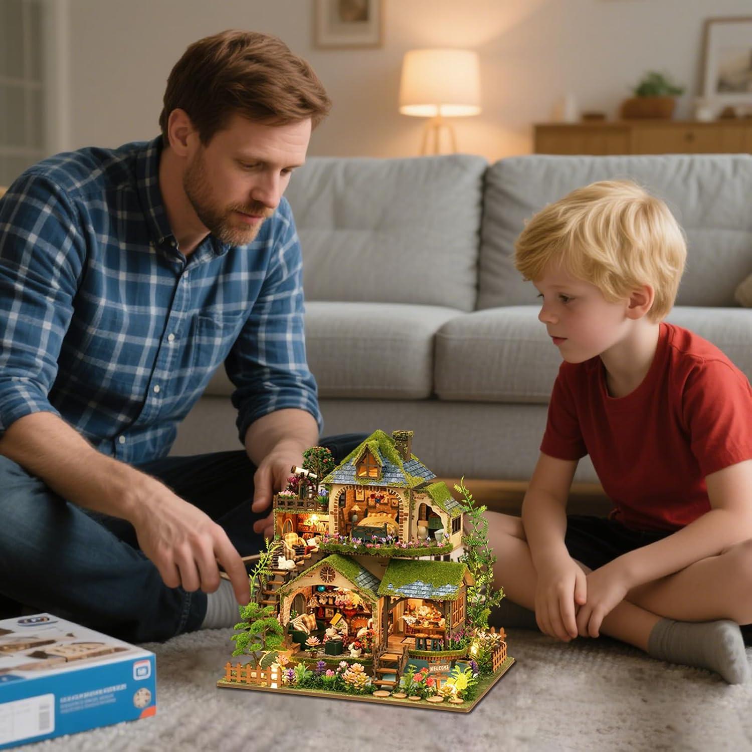 Kit de Casa en Miniatura DIY ANTREATU Aventura en el Bosque