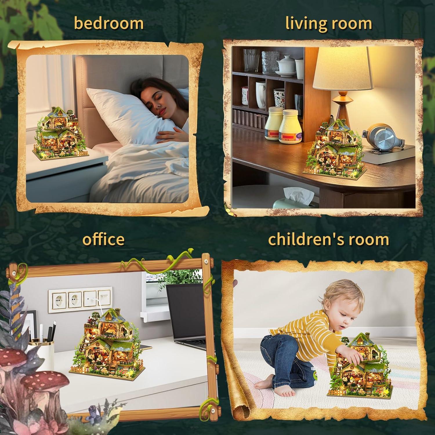 Kit de Casa en Miniatura DIY ANTREATU Aventura en el Bosque