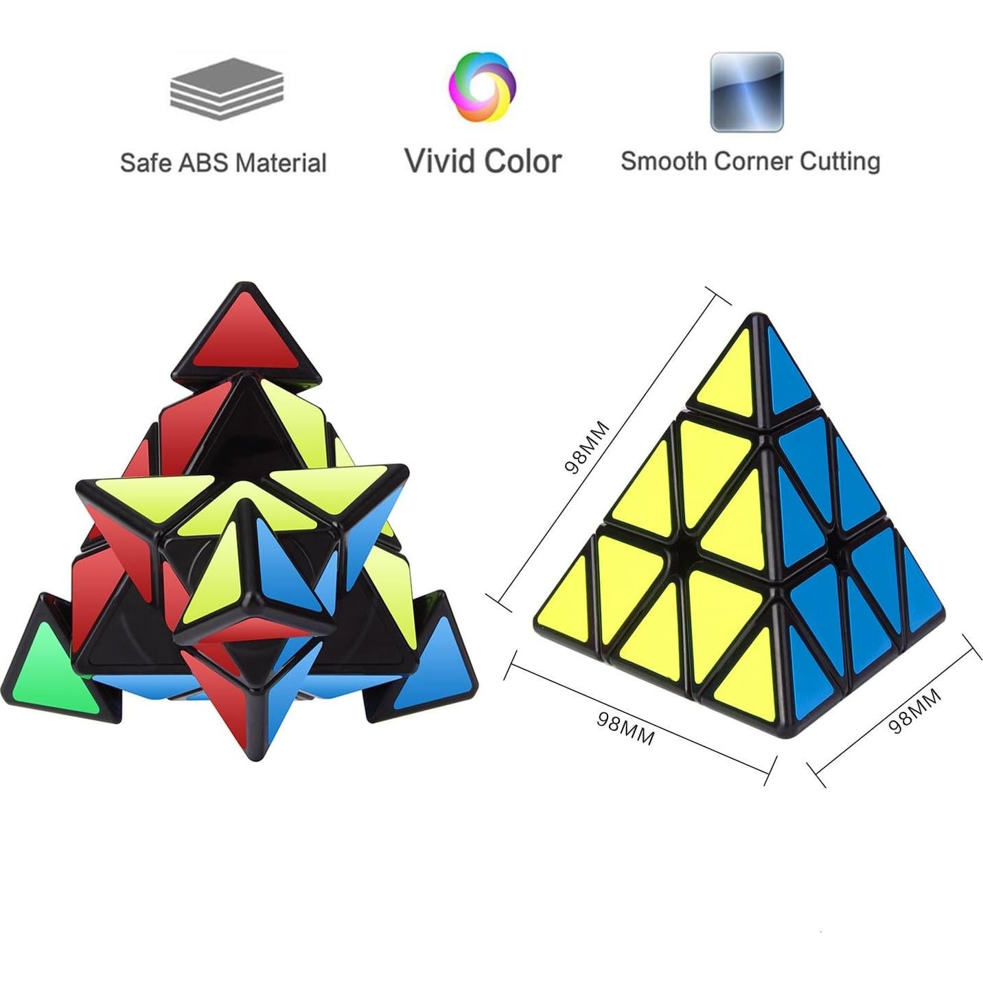 Cubo de Velocidad Pirámide Roxenda 3x3 Negro - Antipop