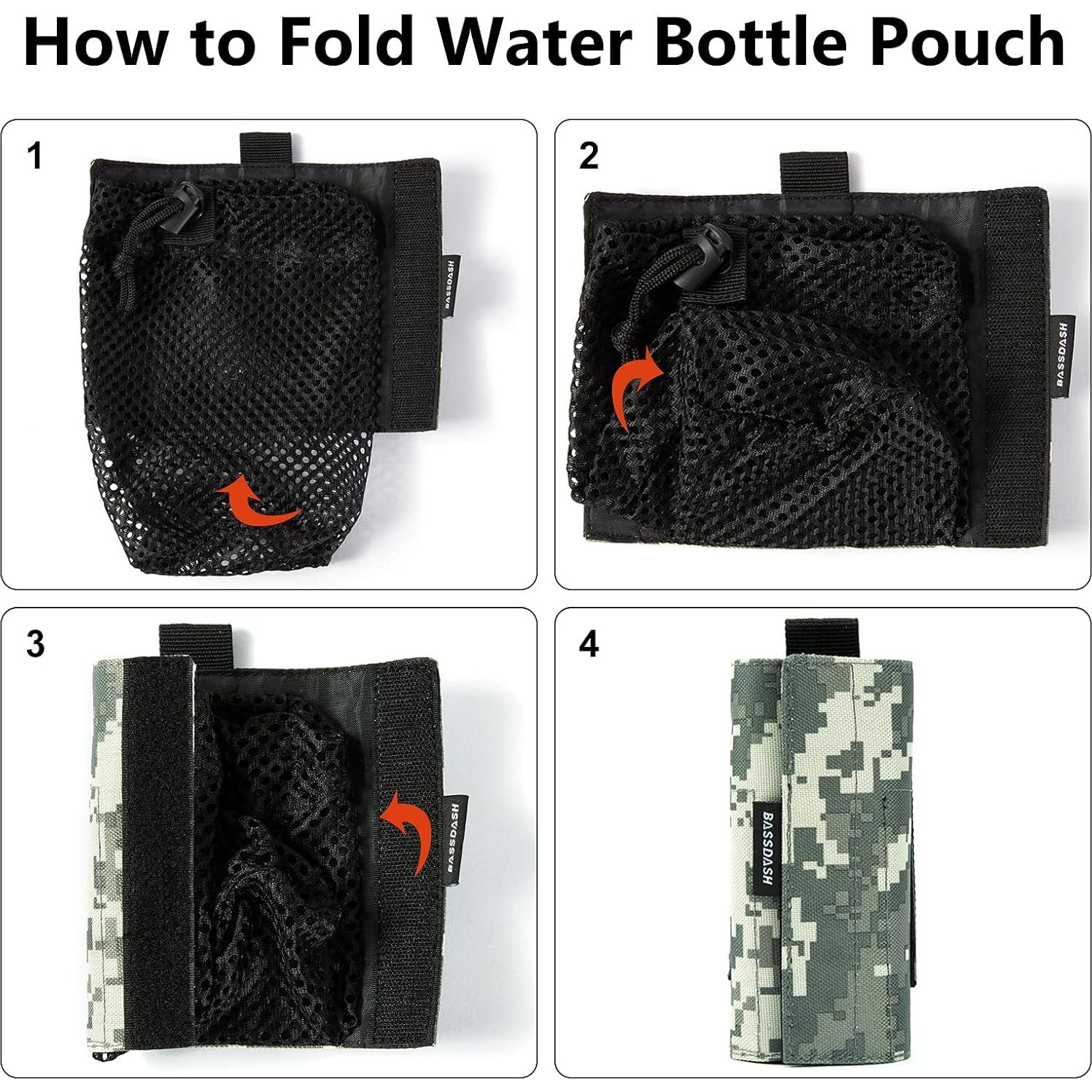 Bolsa Táctica Molle BASSDASH para Botella de Agua 19 cm