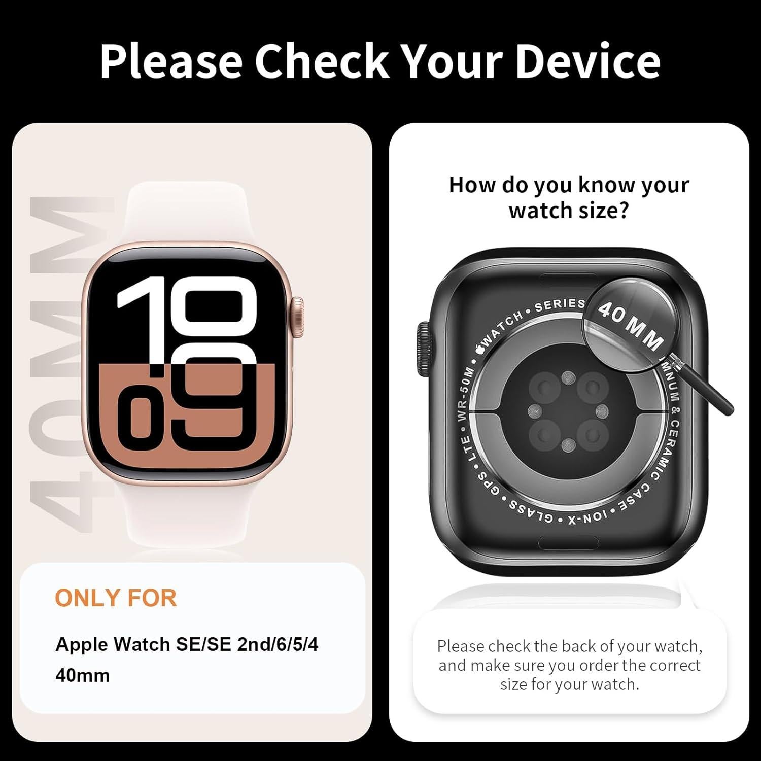 Funda Protectora HASDON para Apple Watch 40mm SE 2/6/5/4 - 6 Piezas