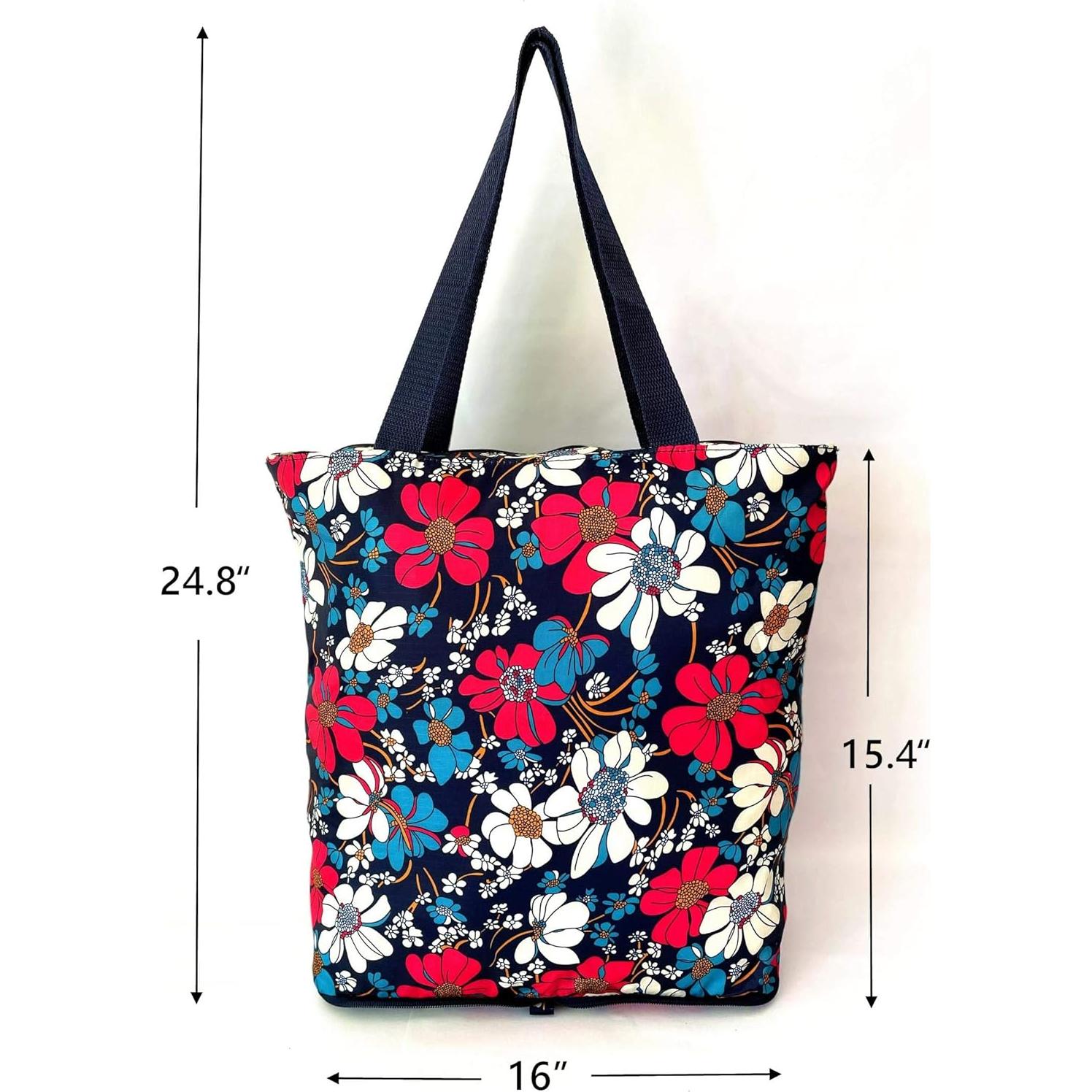 Bolsas de Compras Reutilizables Konish Plegables con Cremallera