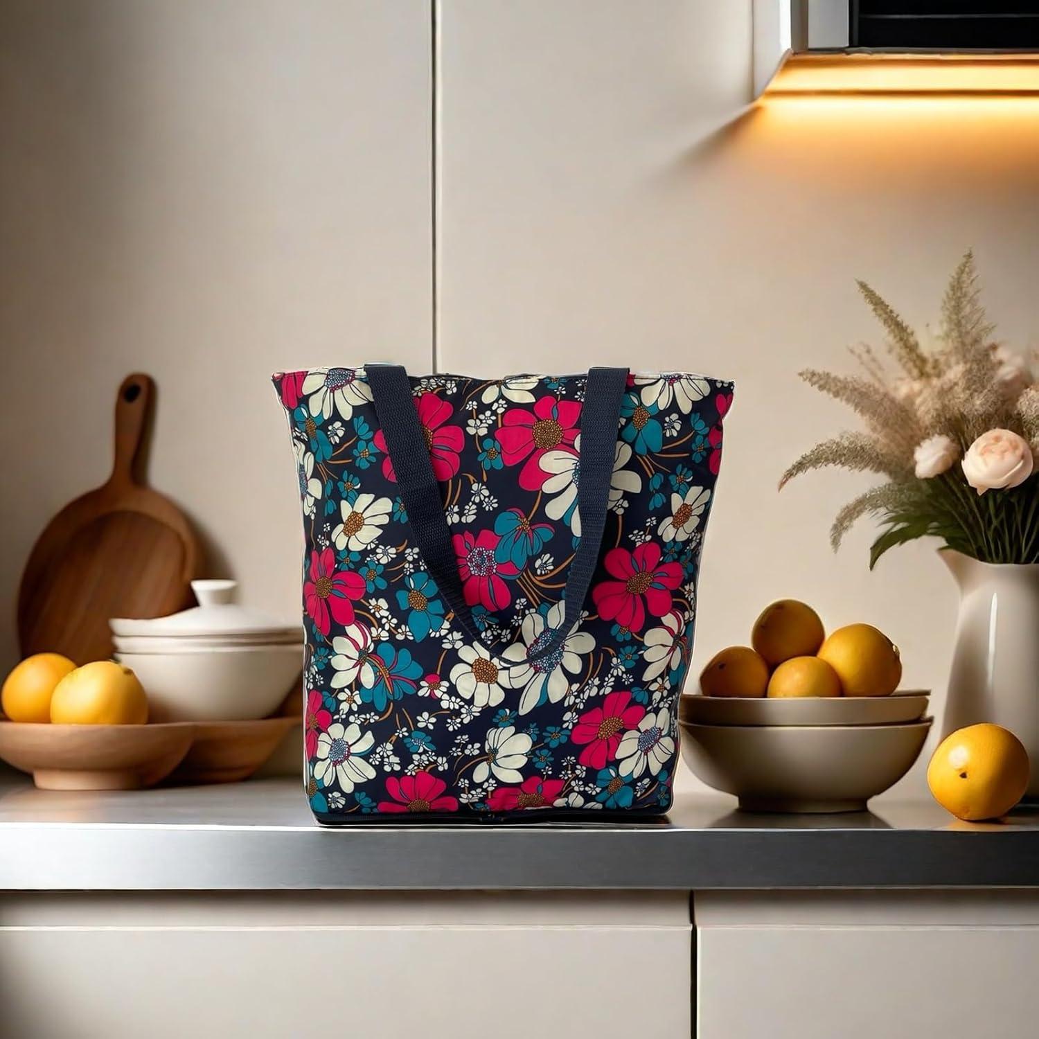 Bolsas de Compras Reutilizables Konish Plegables con Cremallera