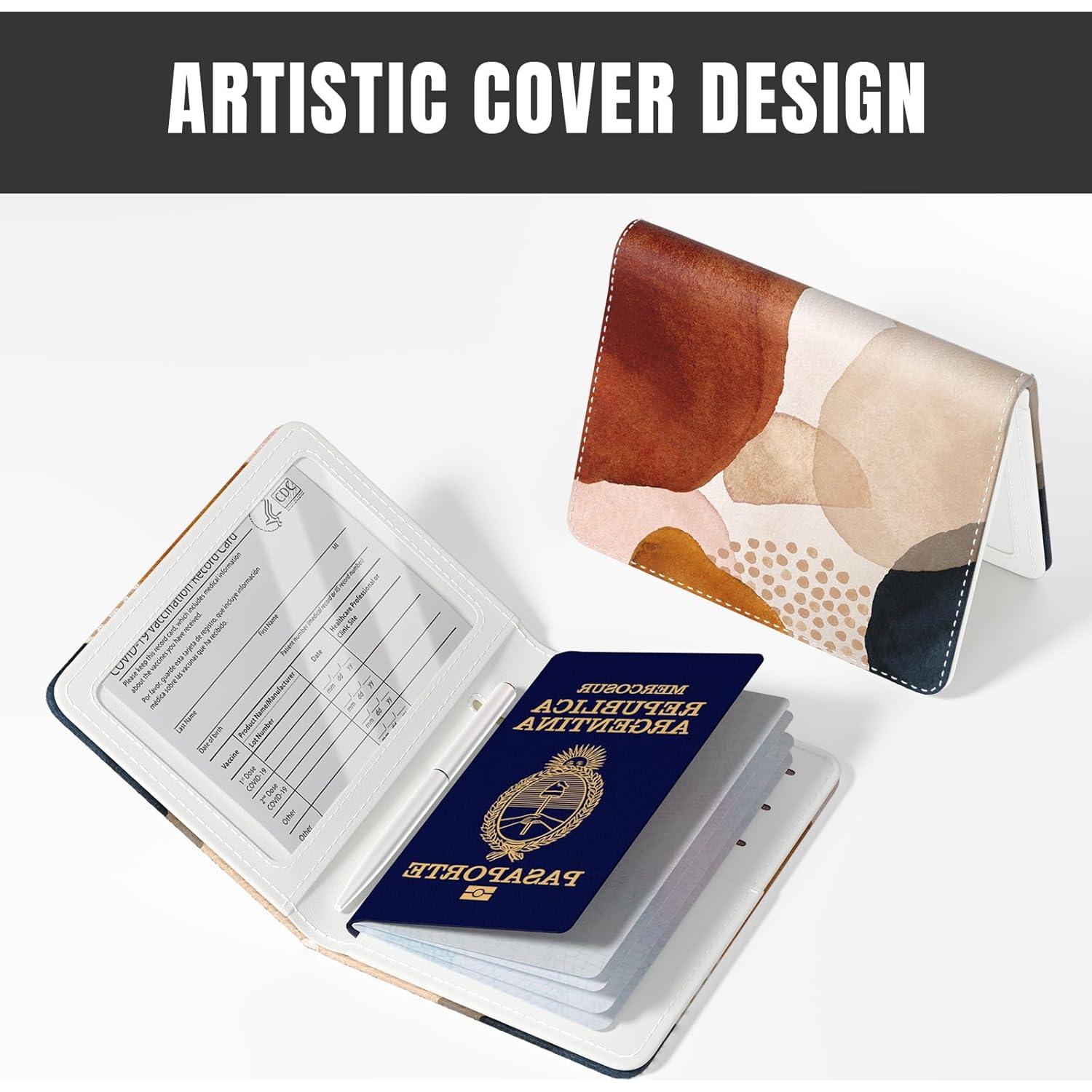 Portafolio de Pasaporte Rimilak con Bloqueo RFID - Arte Abstracto