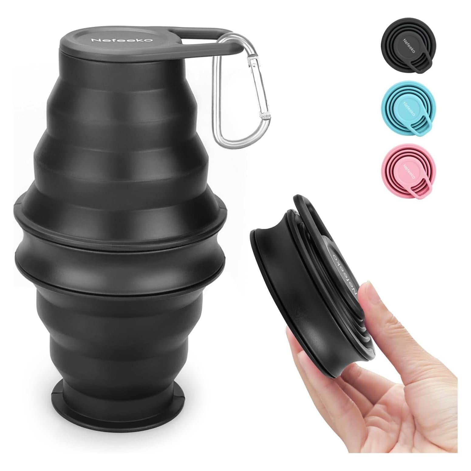 Botella de Agua Plegable Nefeeko 500ml Silicona Libre BPA