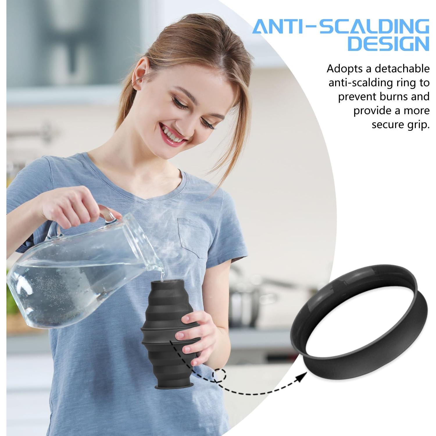 Botella de Agua Plegable Nefeeko 500ml Silicona Libre BPA