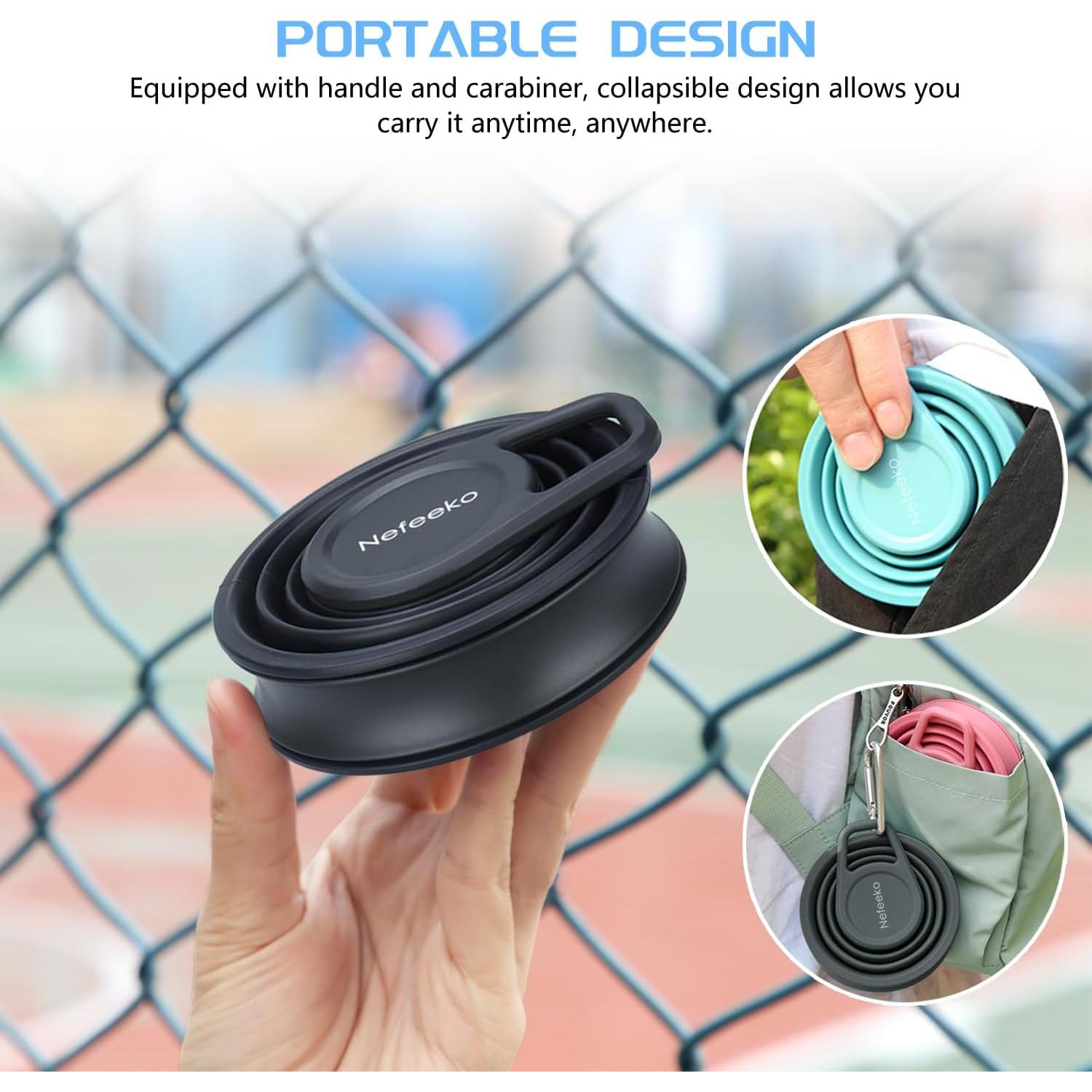 Botella de Agua Plegable Nefeeko 500ml Silicona Libre BPA