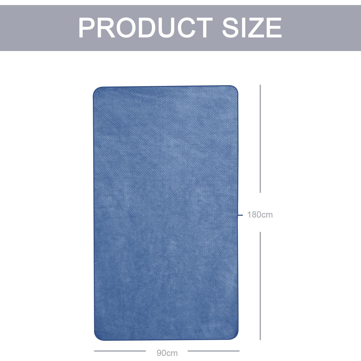 Juego de Toallas de Baño Jumbo 2 Piezas Microfibra Azul