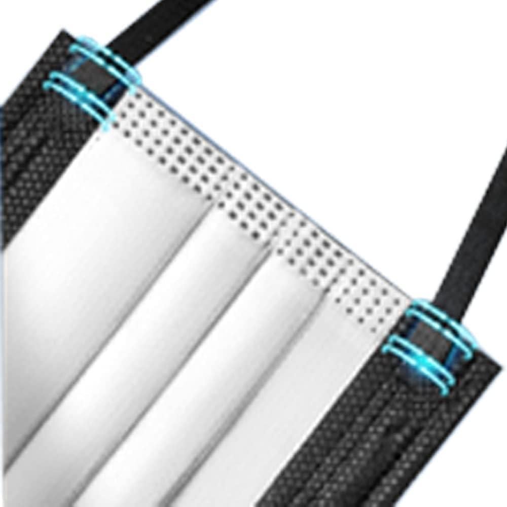 Mascarillas Desechables Negras 50 Pcs DR.MOXA 3 Capas Adultos