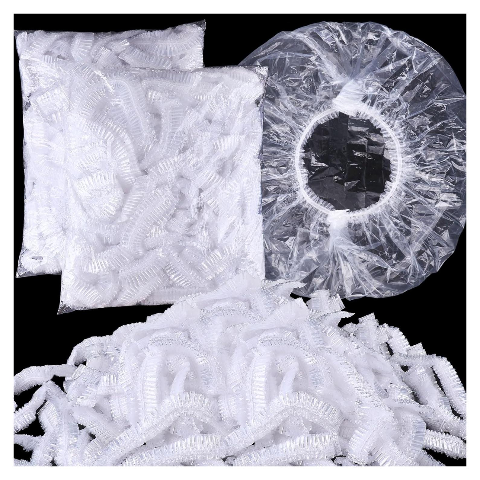 Gorros de Ducha Desechables YG-014-Y, 200 Piezas Transparentes