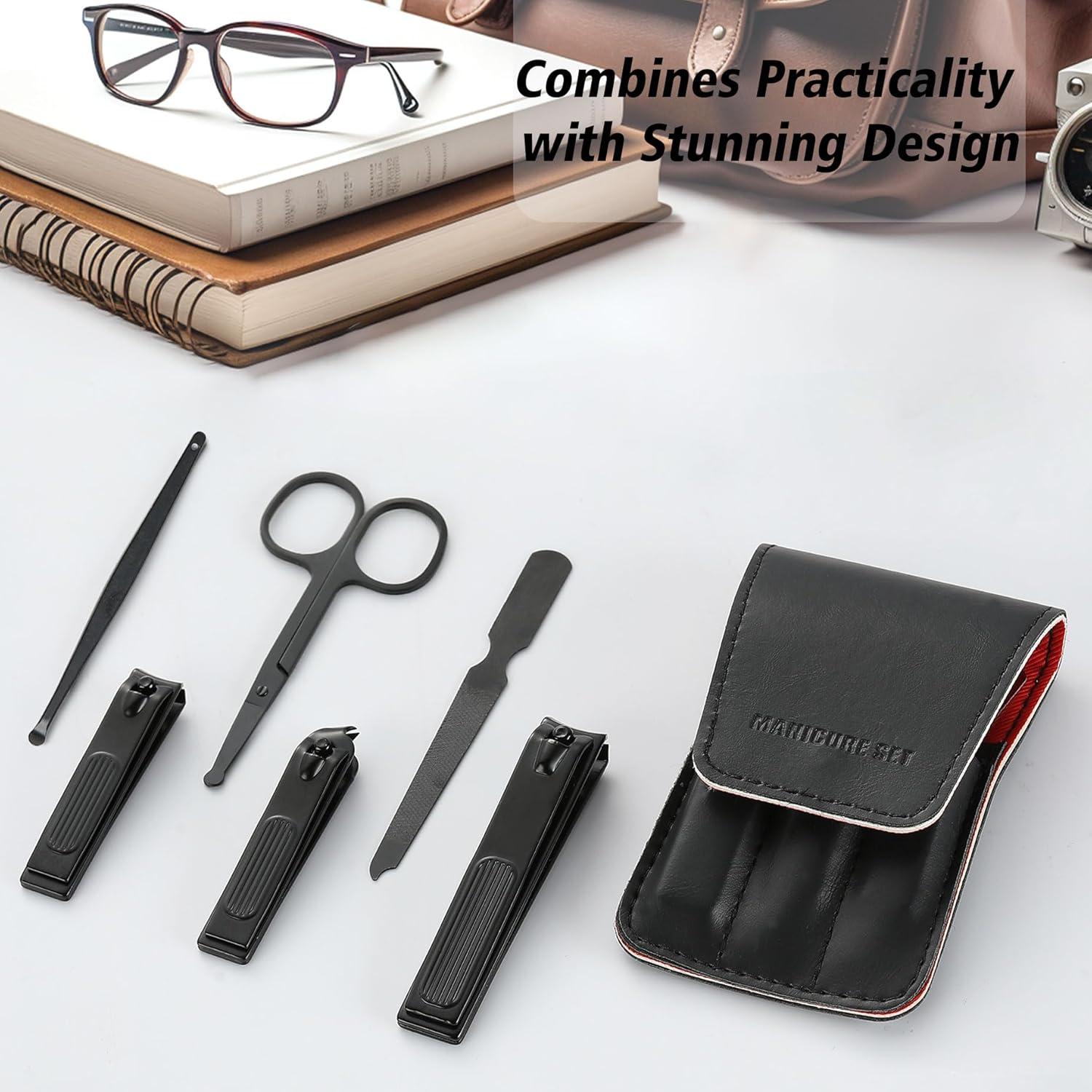 Kit de Manicura para Hombres Insaizom - Cortauñas Negro 11x7cm