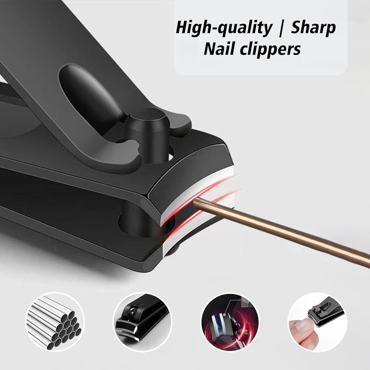 Kit de Manicura para Hombres Insaizom - Cortauñas Negro 11x7cm