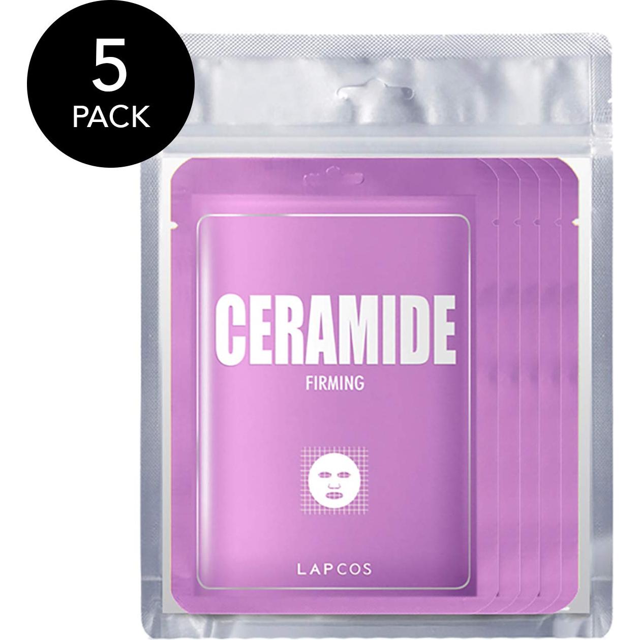 Mascarilla Facial Hidratante LAPCOS Ceramida Paquete de 5