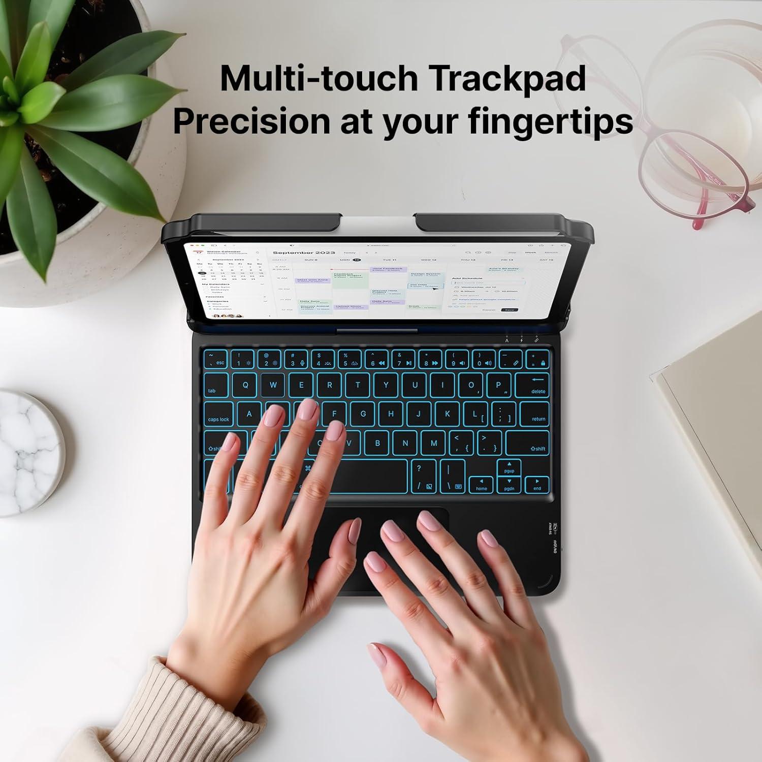 Funda Teclado Typecase iPad Mini 7 y 6 - Retroiluminada 10 Colores