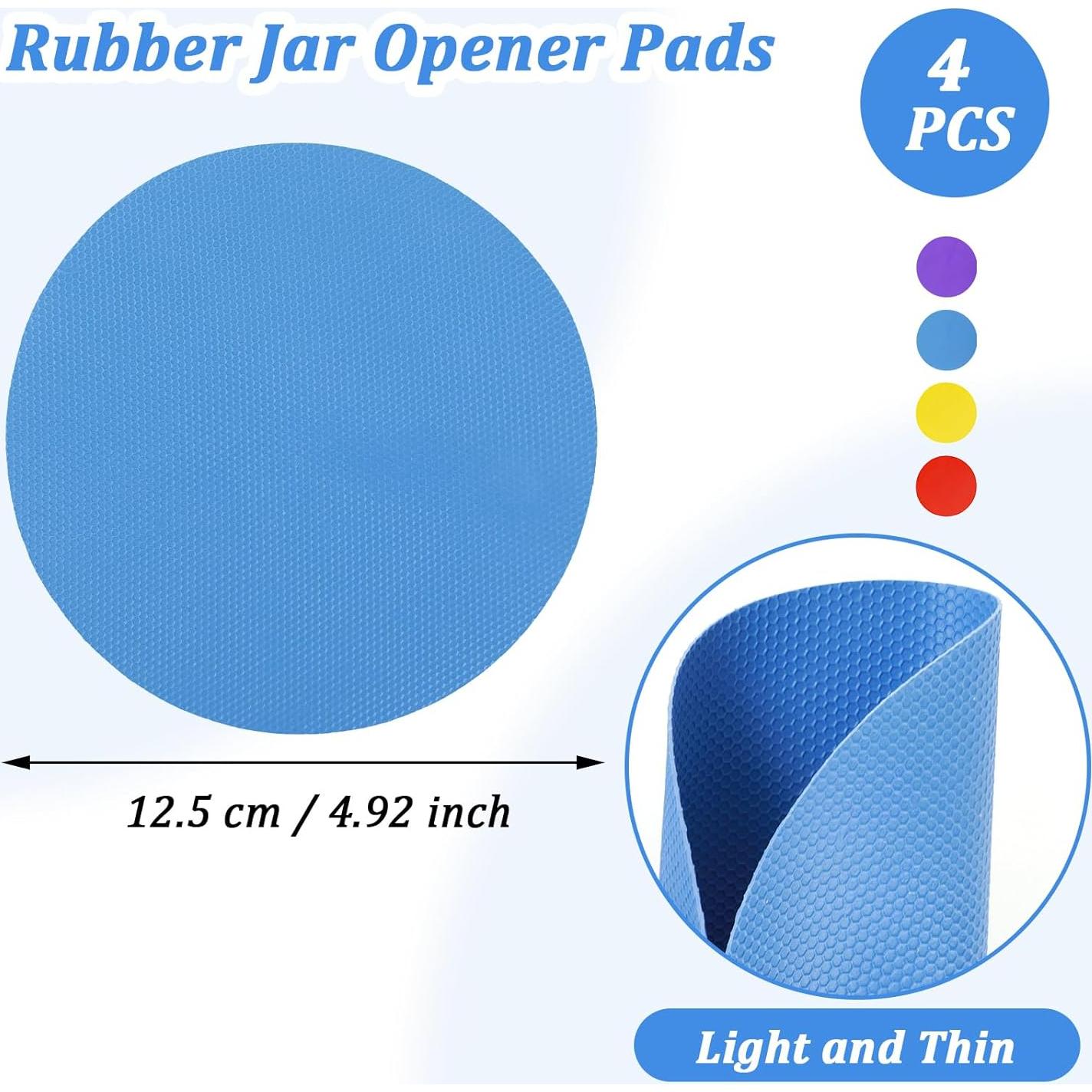 Juego de 4 Agarradores de Tarros de Goma Teaaha 12.5 cm Antideslizante