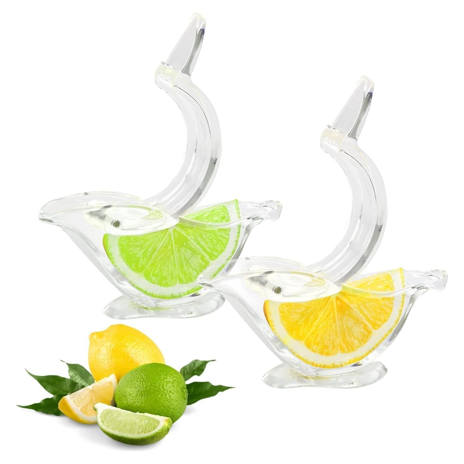 Exprimidor Manual de Limón XIEJ 2 Pcs Acrílico Transparente