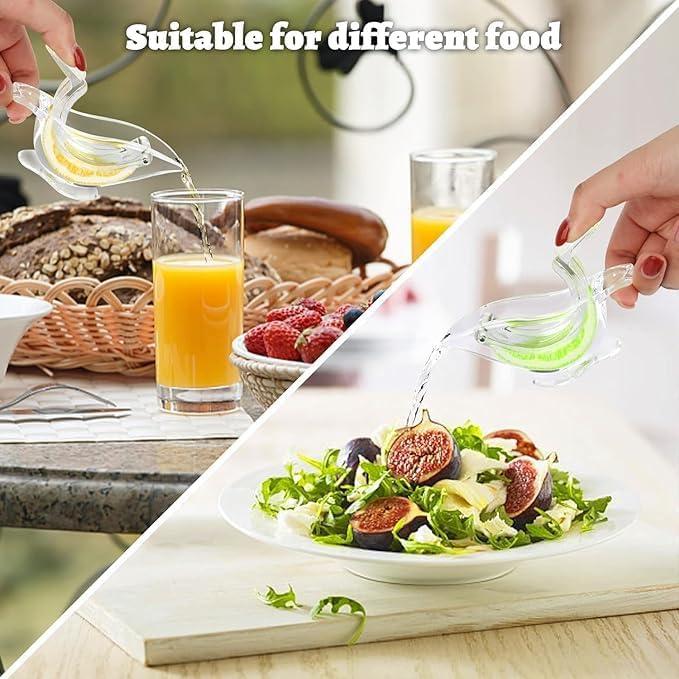 Exprimidor Manual de Limón XIEJ 2 Pcs Acrílico Transparente