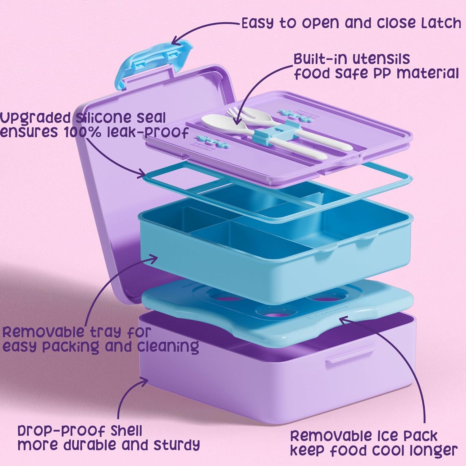 Caja Bento Fimibuke 1065ml a Prueba de Fugas con Utensilios