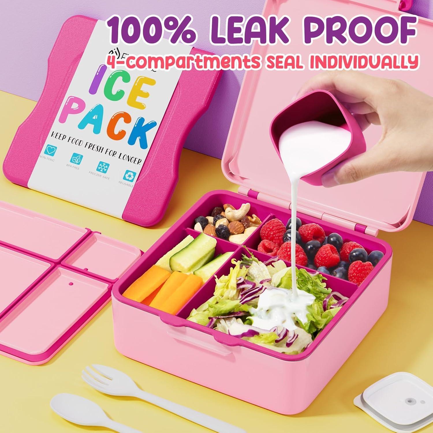 Caja Bento Fimibuke 1065ml a Prueba de Fugas con Utensilios