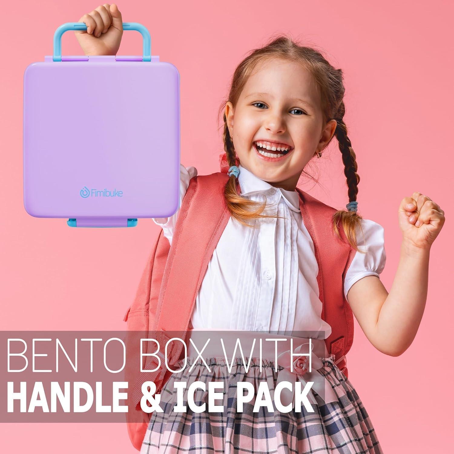 Caja Bento Fimibuke 1065ml a Prueba de Fugas con Utensilios