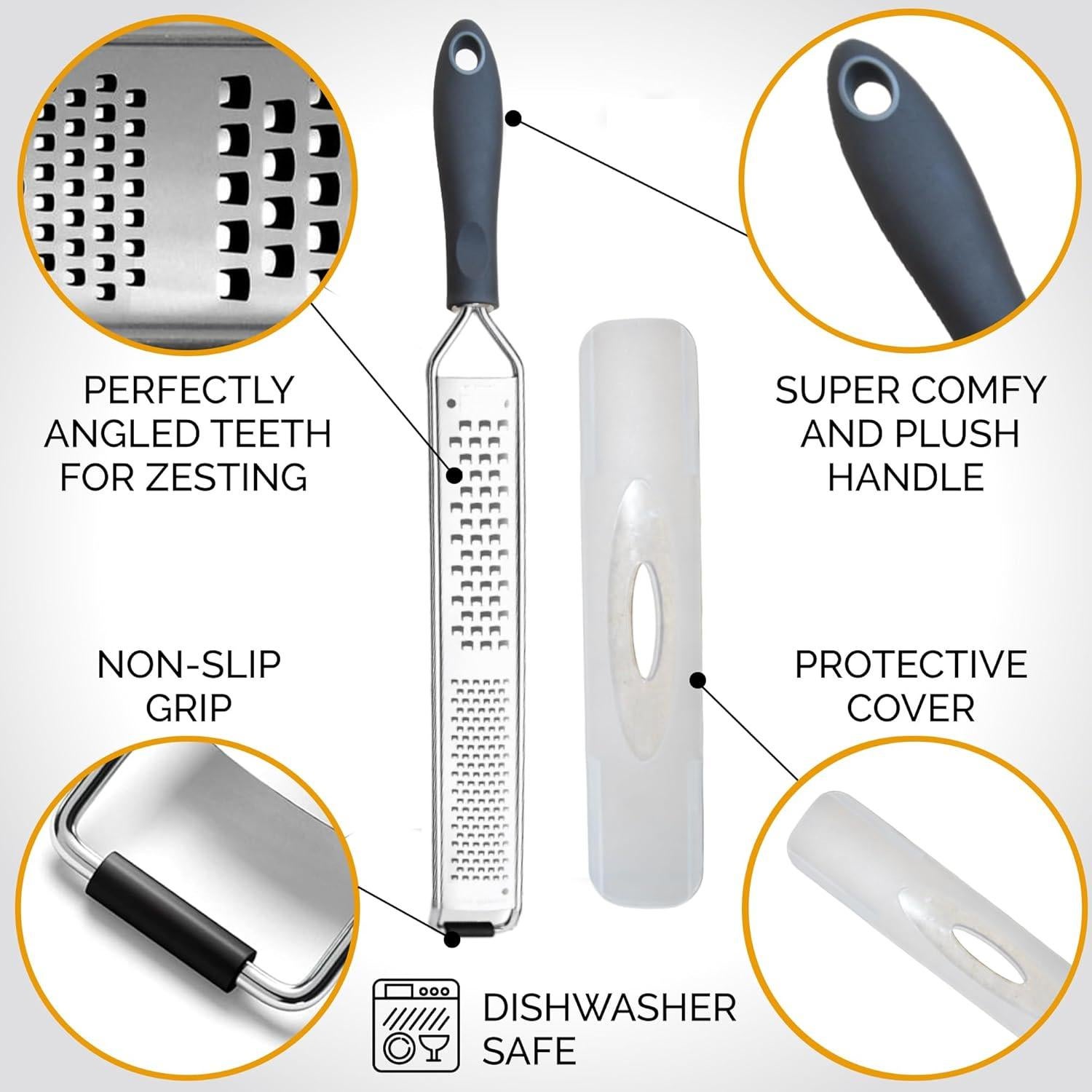 Rallador Zester 2 en 1 Grace & Grind - Acero Inoxidable 40.96 cm