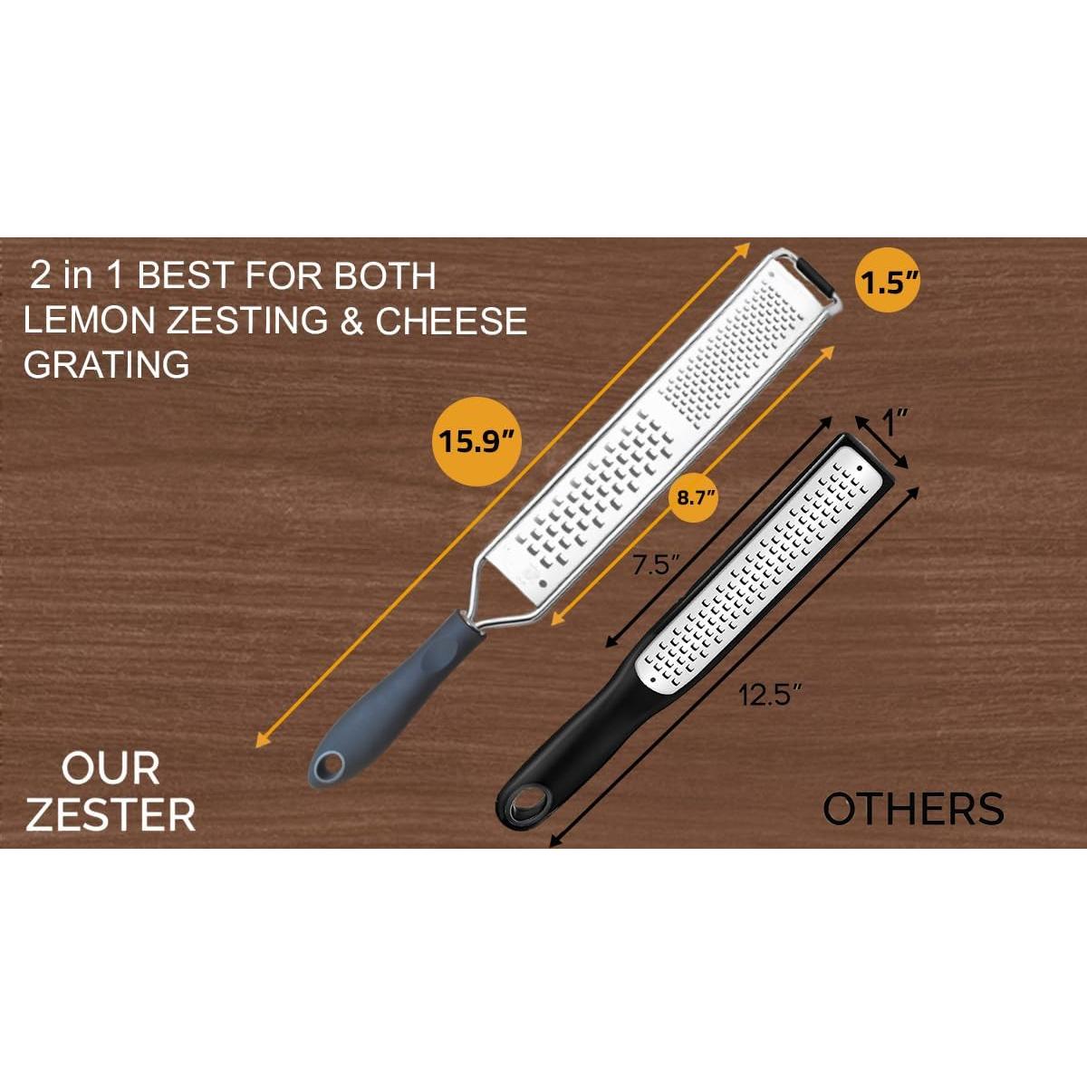 Rallador Zester 2 en 1 Grace & Grind - Acero Inoxidable 40.96 cm