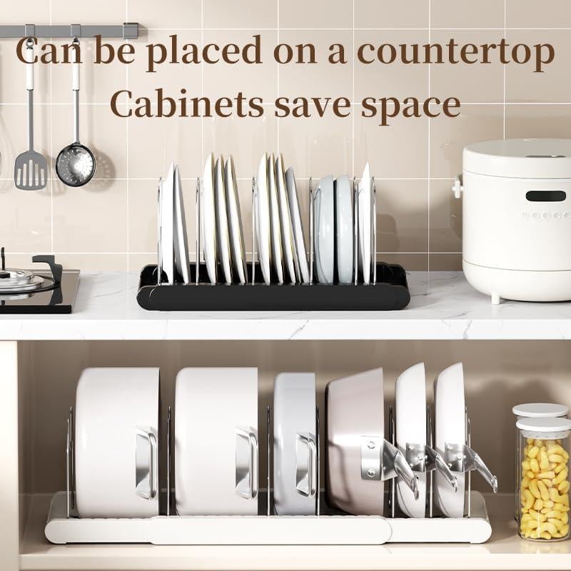 Soporte para Ollas Lhieiayh Expandible 7 Compartimentos Albaricoque